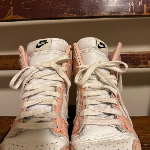 NIKE Women's Dunk High 1985 Hi Top Sneakers Arctic Orange White Basketball Shoes - Picture 12 of 14